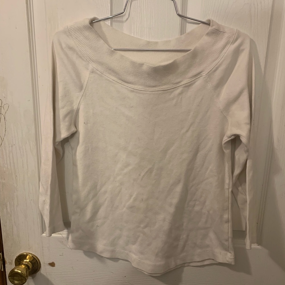 White cow neck shirt